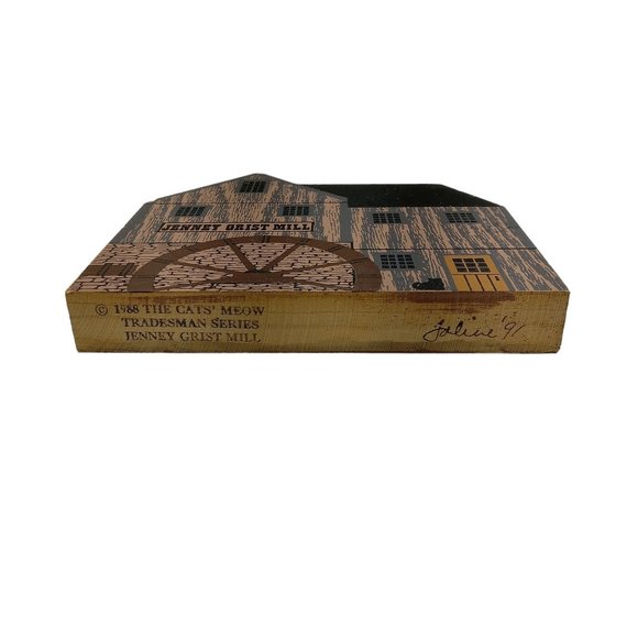 Cat's Meow Village Tradesman Series Jenny Grist Mill Signed Faline 1991 - Picture 3 of 8